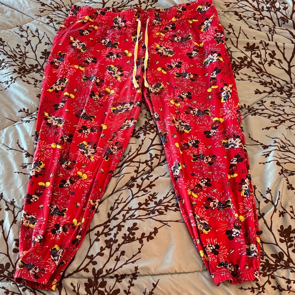 Disney Mickey & Minnie 4th of July AOP Jogger style Pajama sweatpants